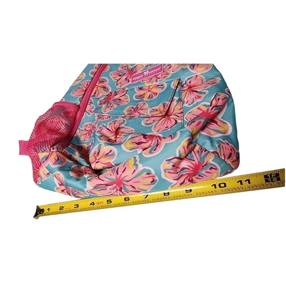 Simply Southern Hibiscus Sling Backpack Teardrop Shape Single-Strap Shoulder Bag